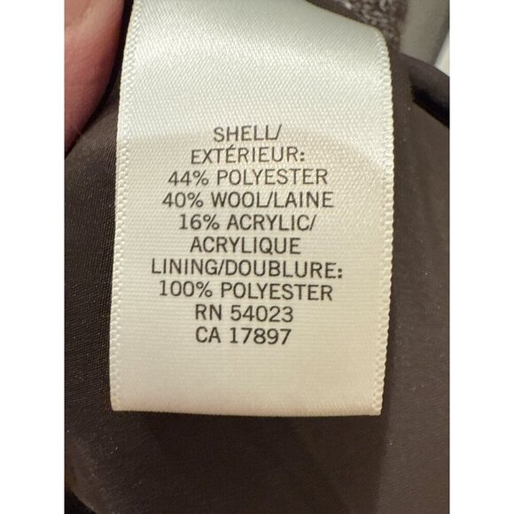 Banana Republic Wool Blend  Brown Tweed Belted Scoop Neck Dress Size 4, EUC - Picture 6 of 7